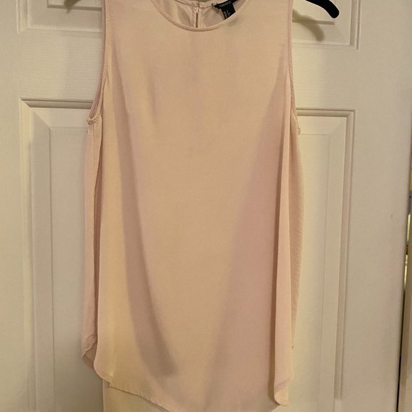 FOREVER 21 Sleeveless Top Pale Pink Sz Small - Picture 1 of 4